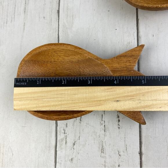 VTG MCM Mid Century Modern Monkey Pod Wood Pineapple Bowls Boho - Picture 5 of 9